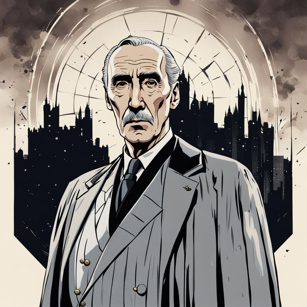 Christopher Lee as Alfred Pennyworth: Anime Style