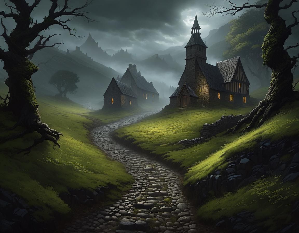 Surreal Journey Through a Corrupted, Dark Fantasy Landscape