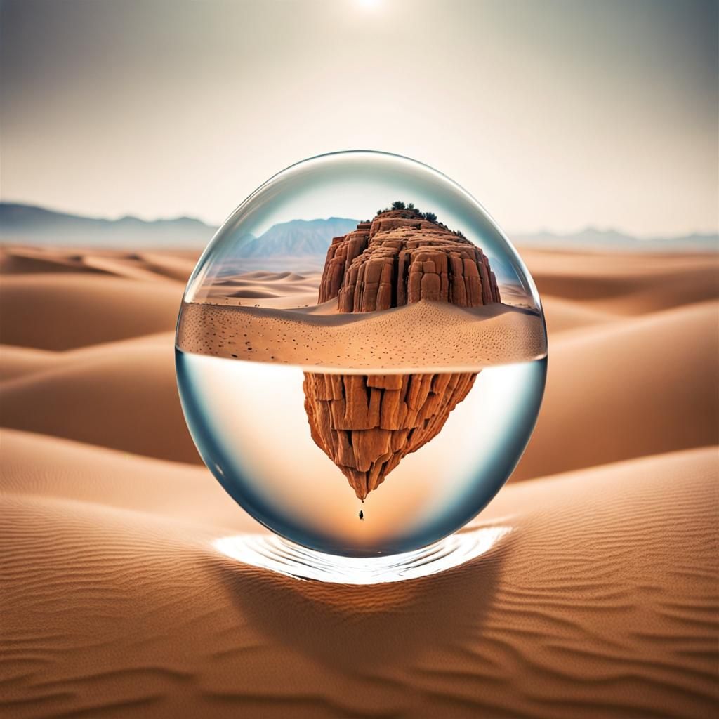 Desert in a Drop: Evocative Double Exposure