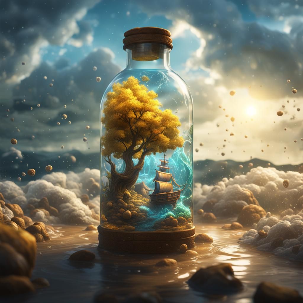 Stormy Weather: A Sunny Scene in a Bottle