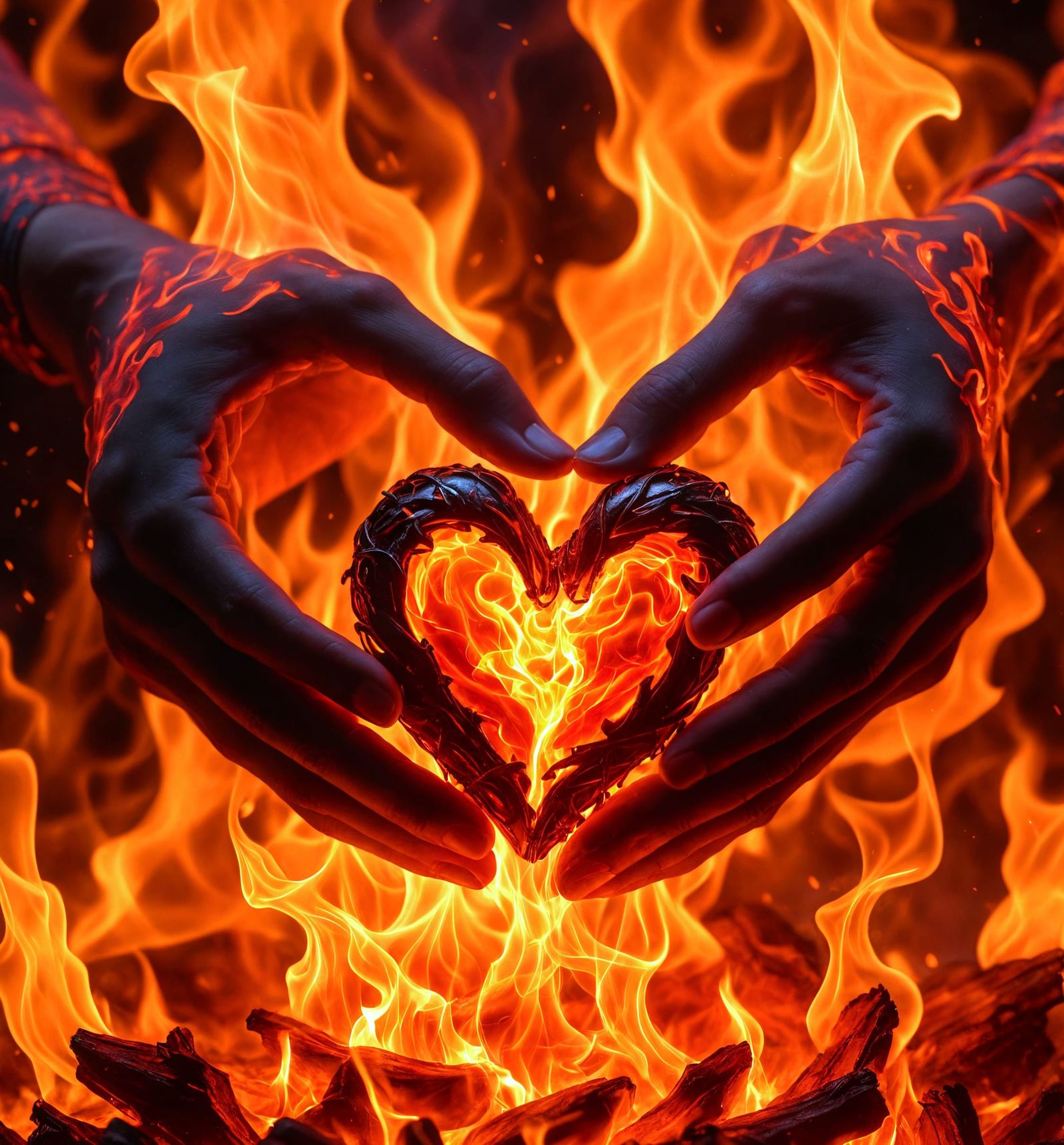 Logo for my mutual aid network, Heartfire Collaborative