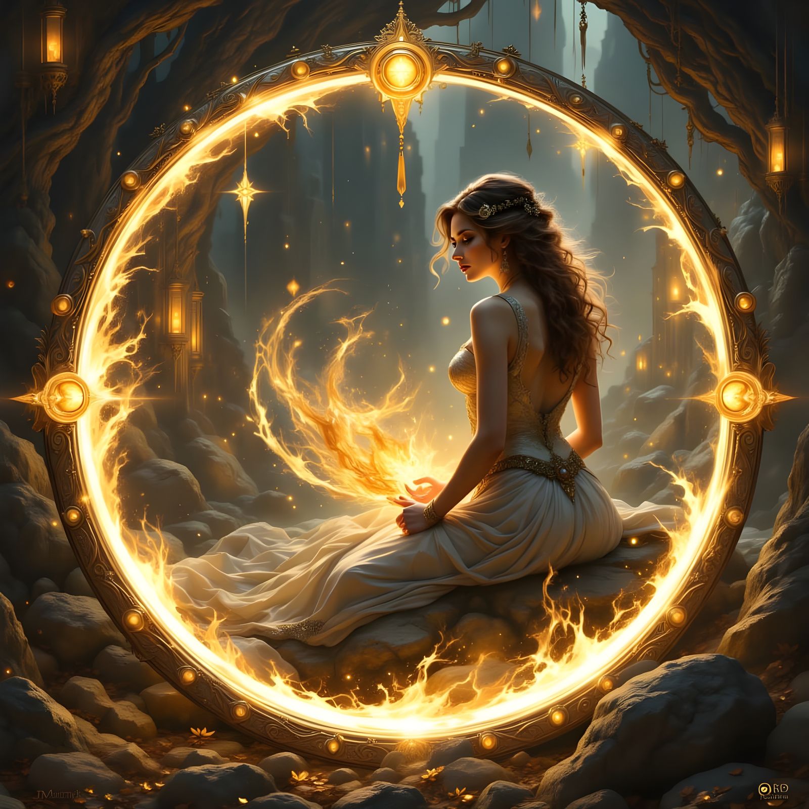 Ethereal Celestial Visions in Realistic Beauty Style