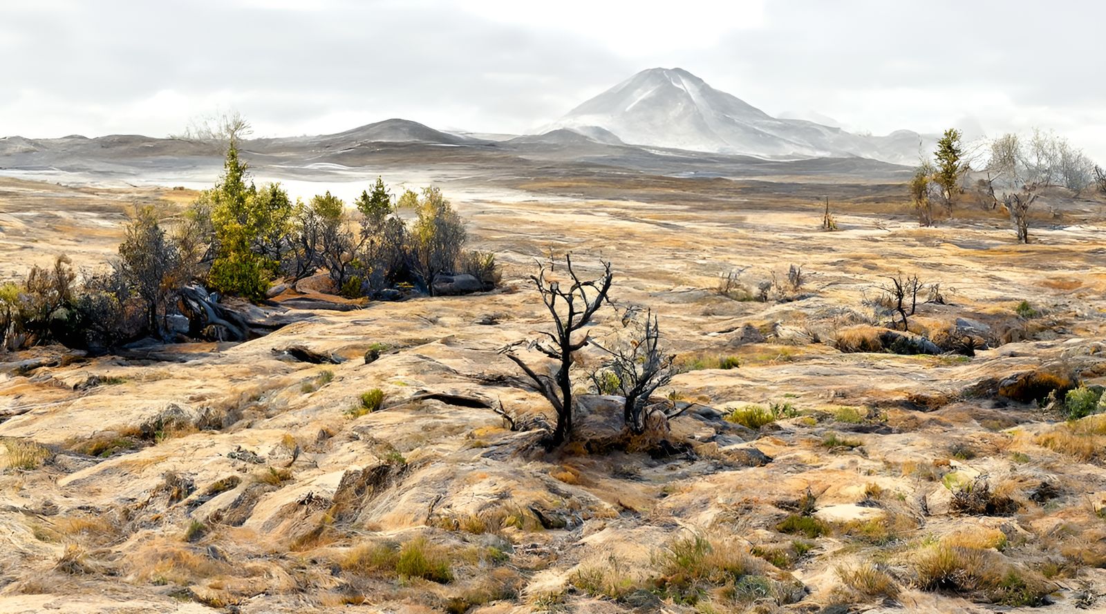 Barren Landscape Vista in Photography Style