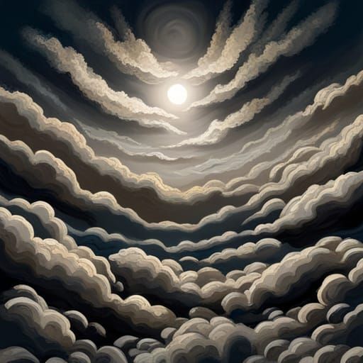 Moonlit Altocumulus in Post-Impressionistic Film Noir