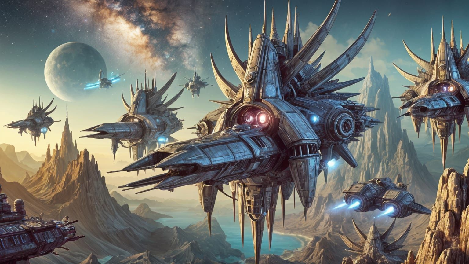 Galactic Invader Space Cruiser in Stunning 32K Detail
