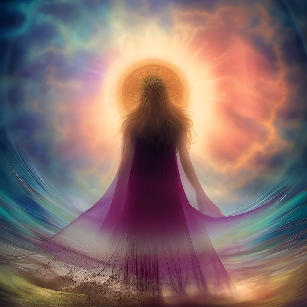 Fate Hybrid Woman in Mycelium Network, Detailed Art