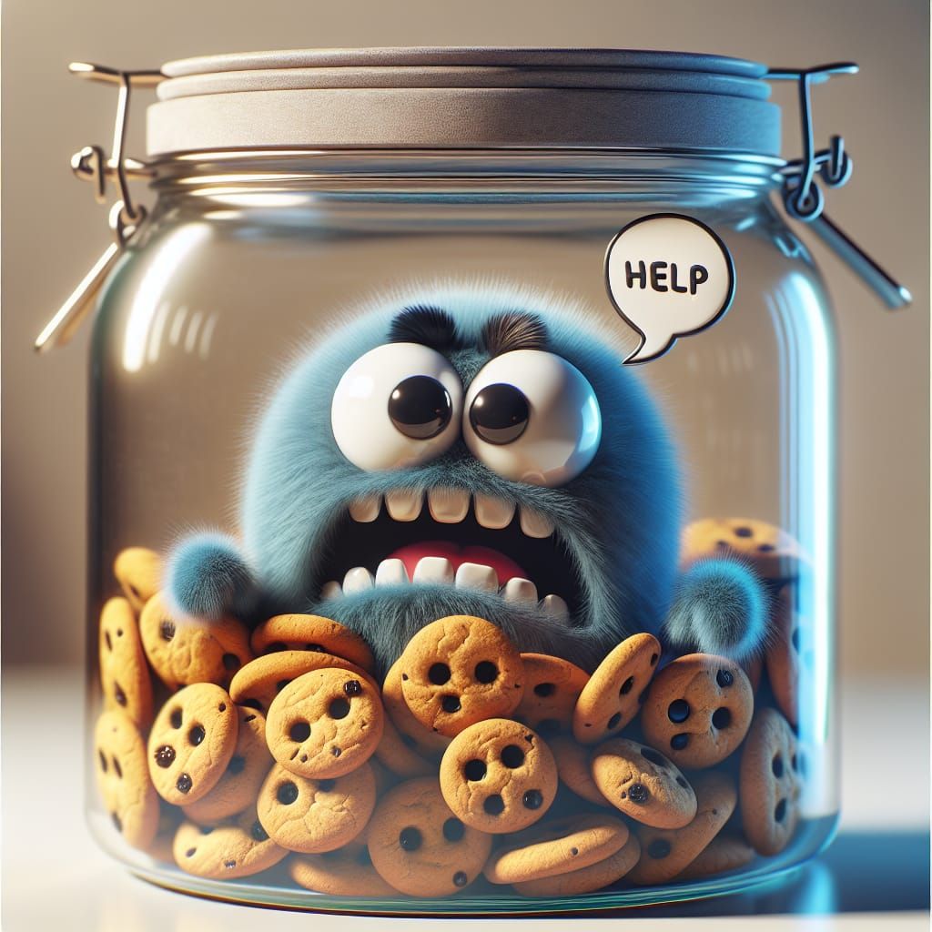 Cookie Monster's Plea: High-Resolution Macro Image