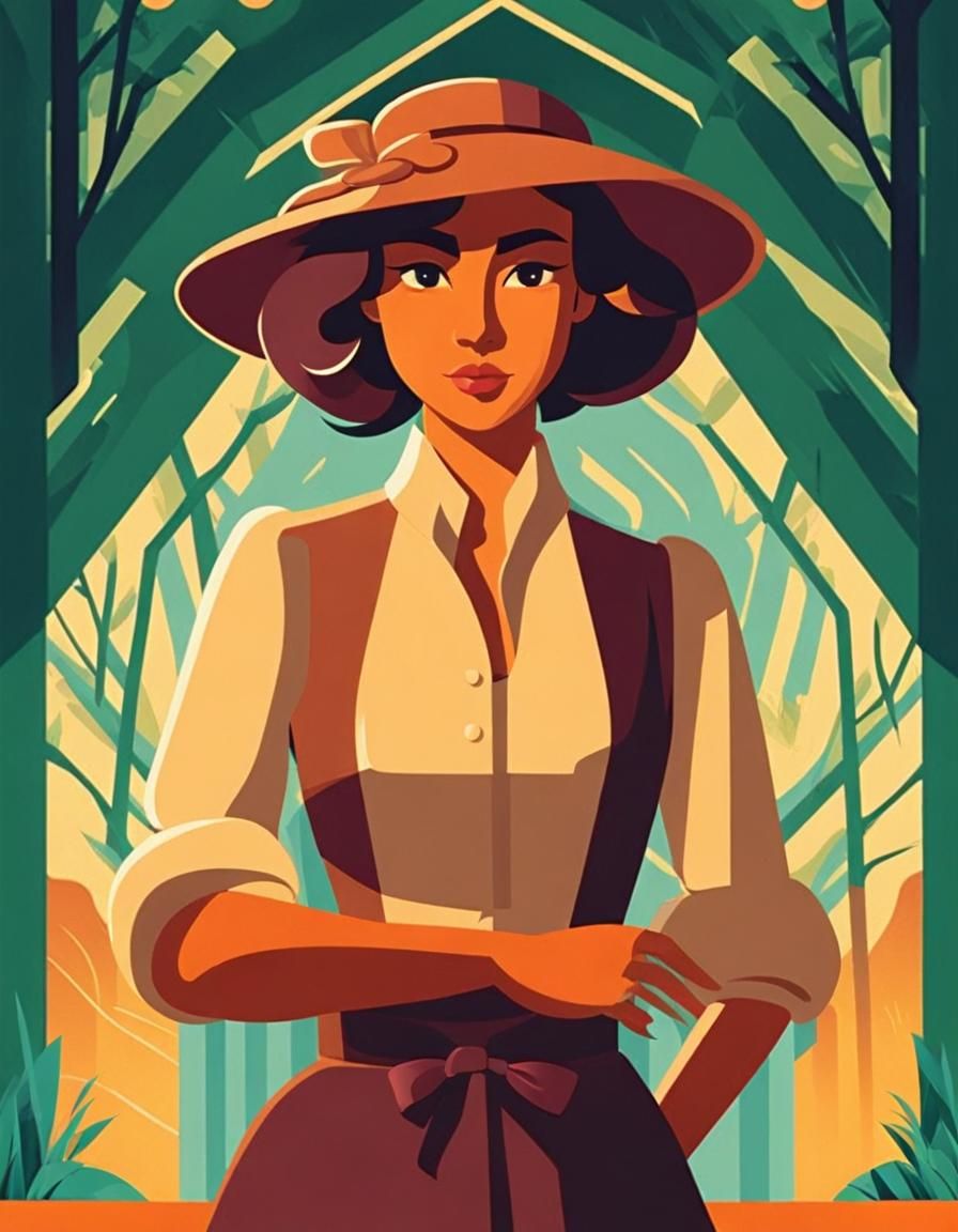 Original Character Portrait in Graphic Style