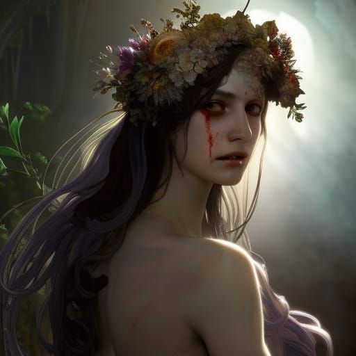 Ethereal Ghost Bride in Abandoned Church