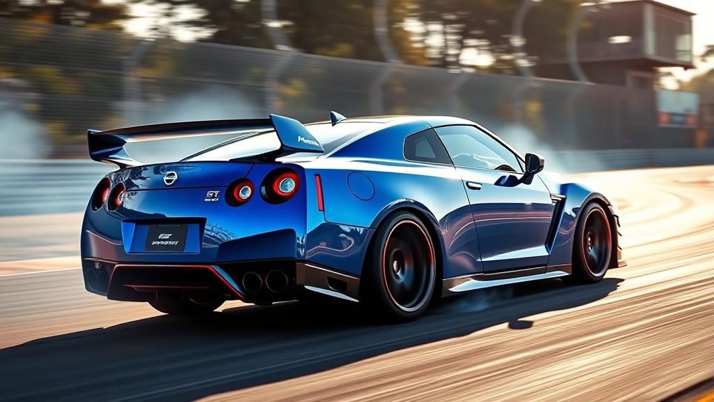 Nissan Skyline GT-R Drifting: Hyperrealistic Automotive Art