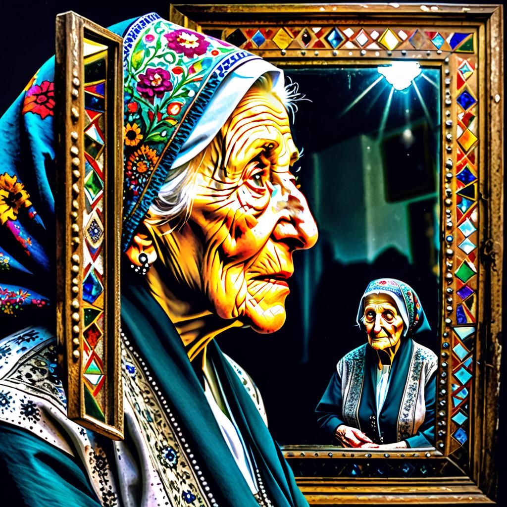 The woman in the mirror
