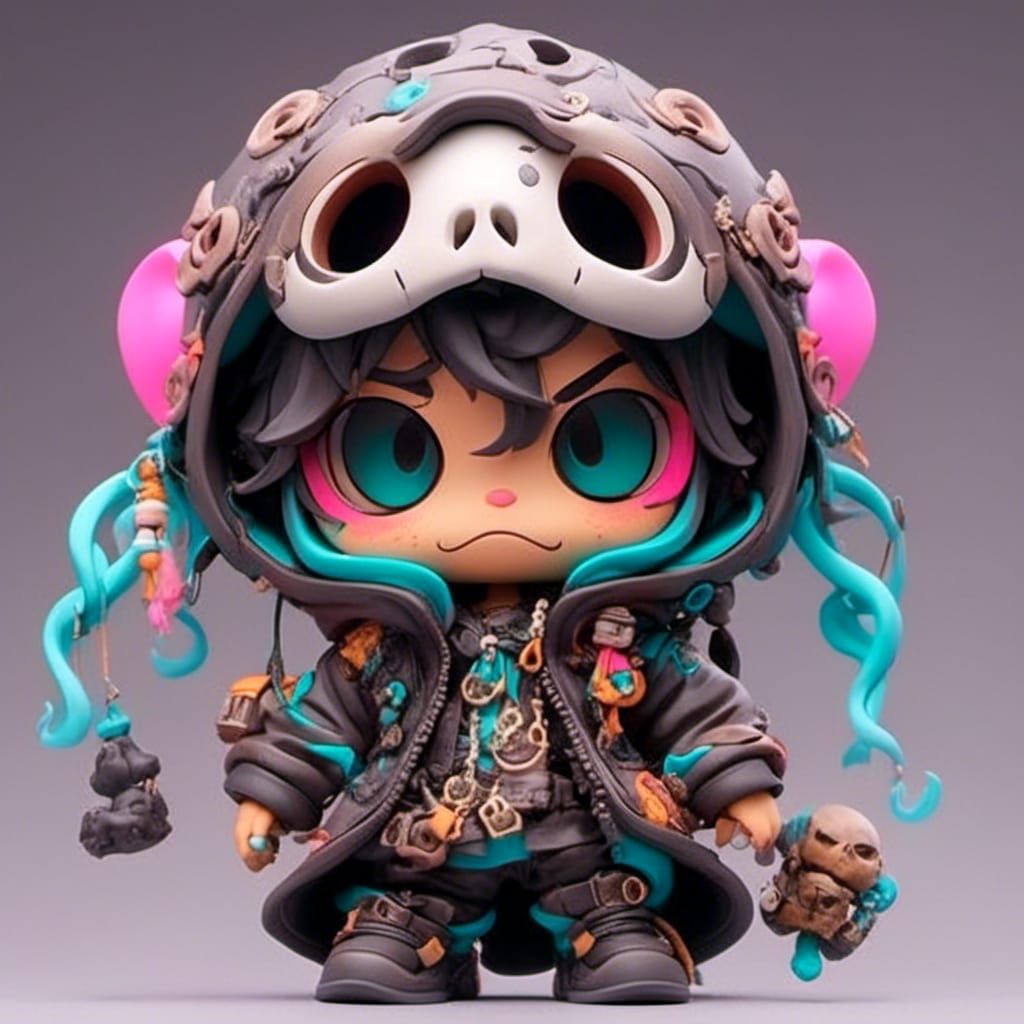 Hyperrealistic Plastic Action Figure in Macro Photography