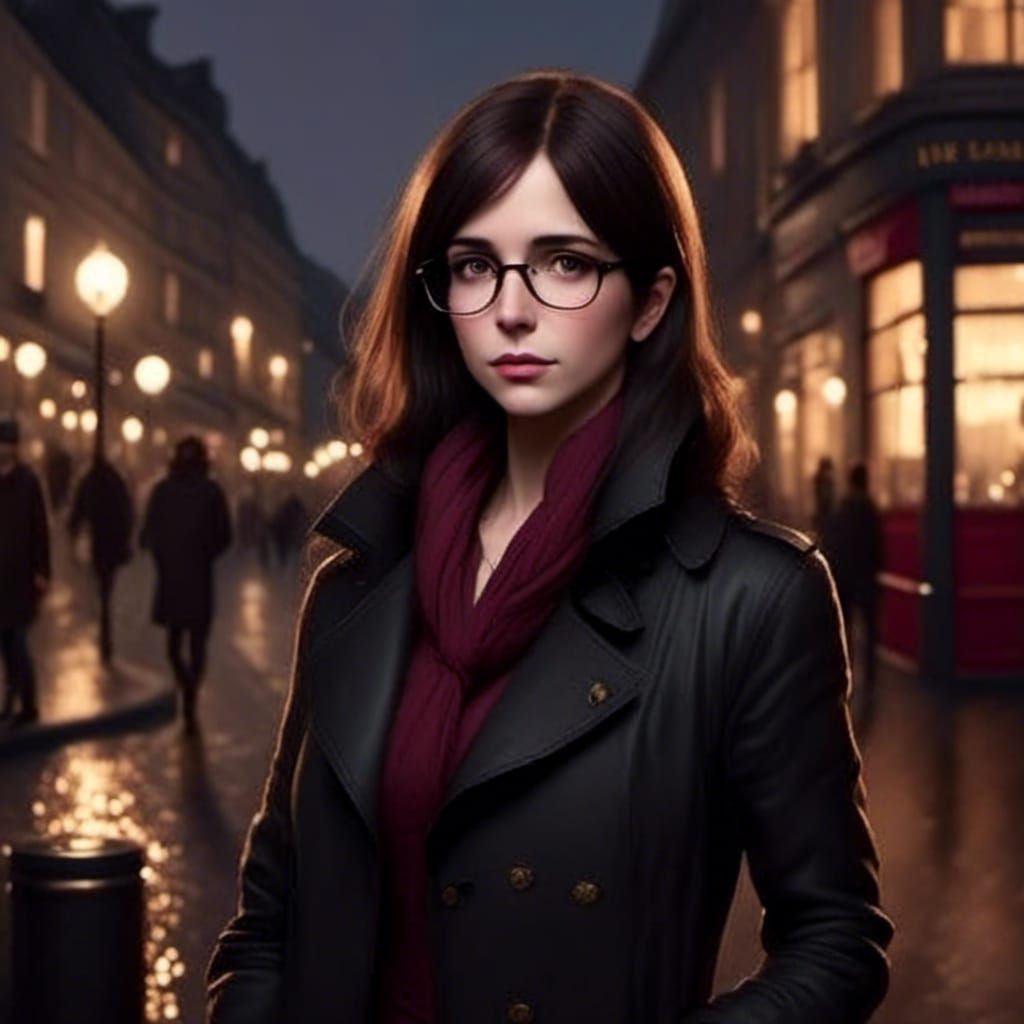 Andie Banks Portrait in London at Night