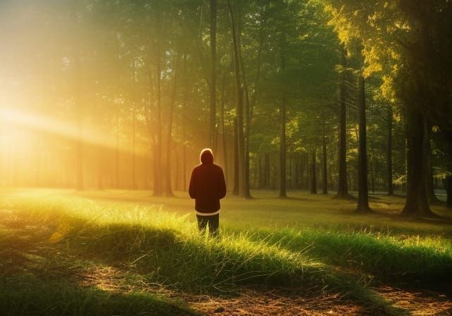 Sunrise Prayer: Forest Scene for Mental Wellness