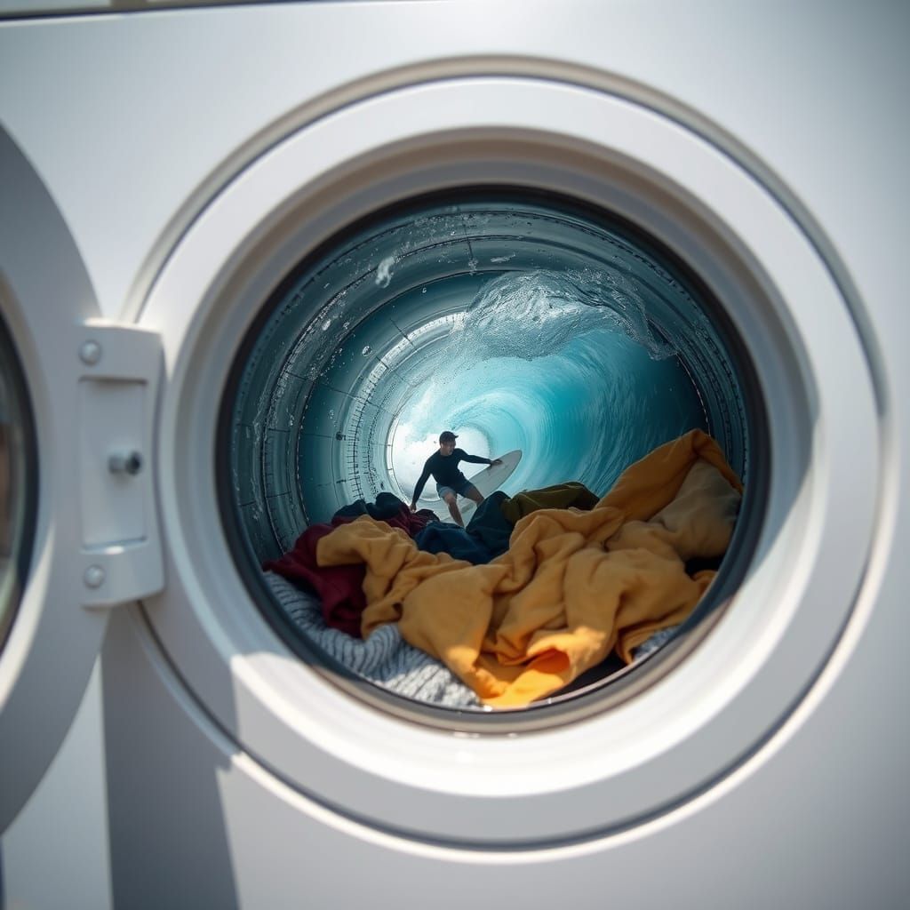 Surfer's Delight Inside a Washing Machine