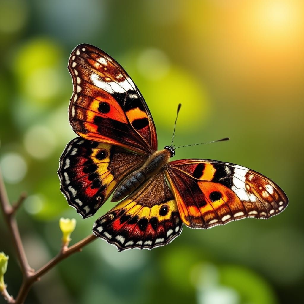 Vibrant Butterfly Captured in Stunning Bokeh