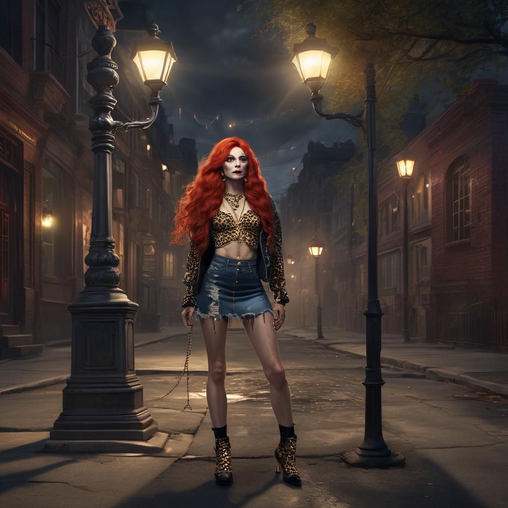 Eighty-Year-Old Transvestite in a Sci-Fi Fantasy Alley