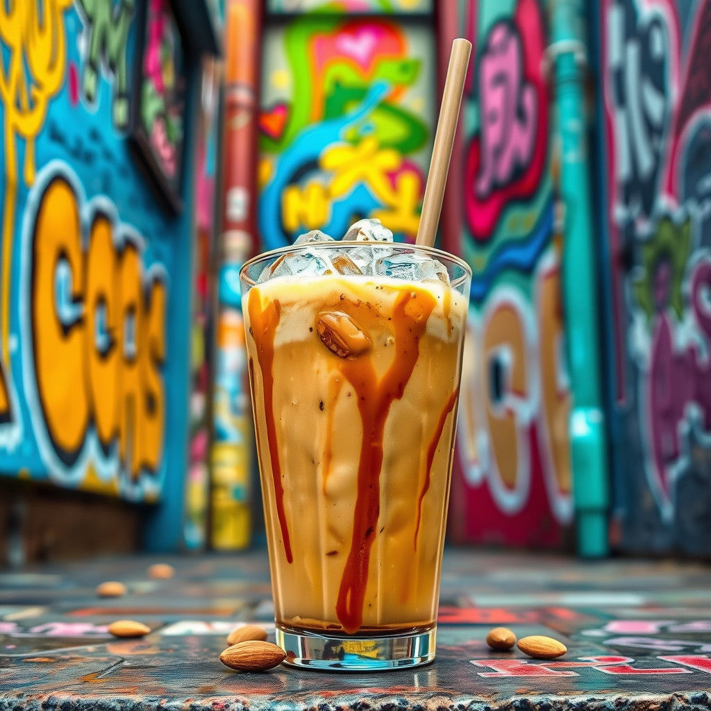 Vibrant Street Art Iced Espresso