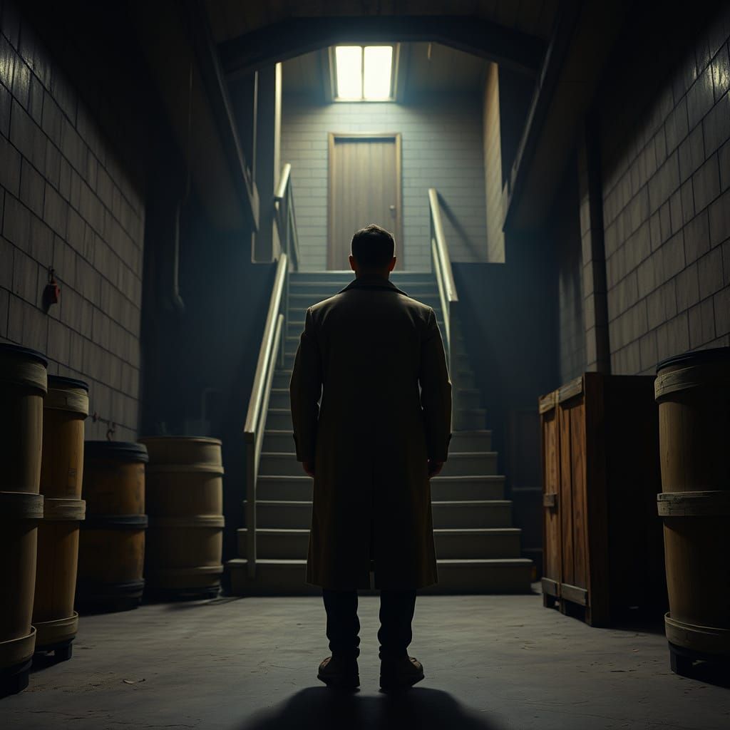 Dimly Lit Lab with Cinematic Lighting