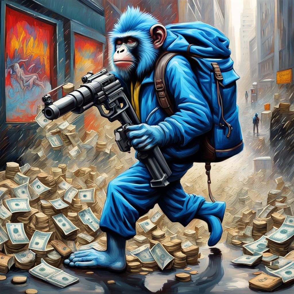 Blue Monkey's Heist: Graffiti Art Escape