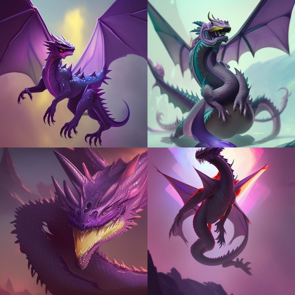 Diamond Dragon Concept Art in Hyperdetailed Style