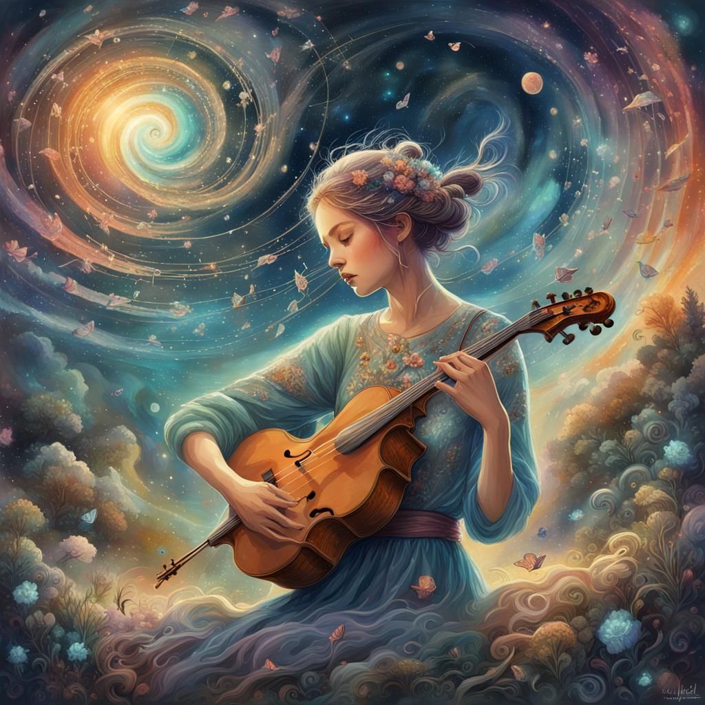 Nebula Music: A Digital Painting in Ethereal Style