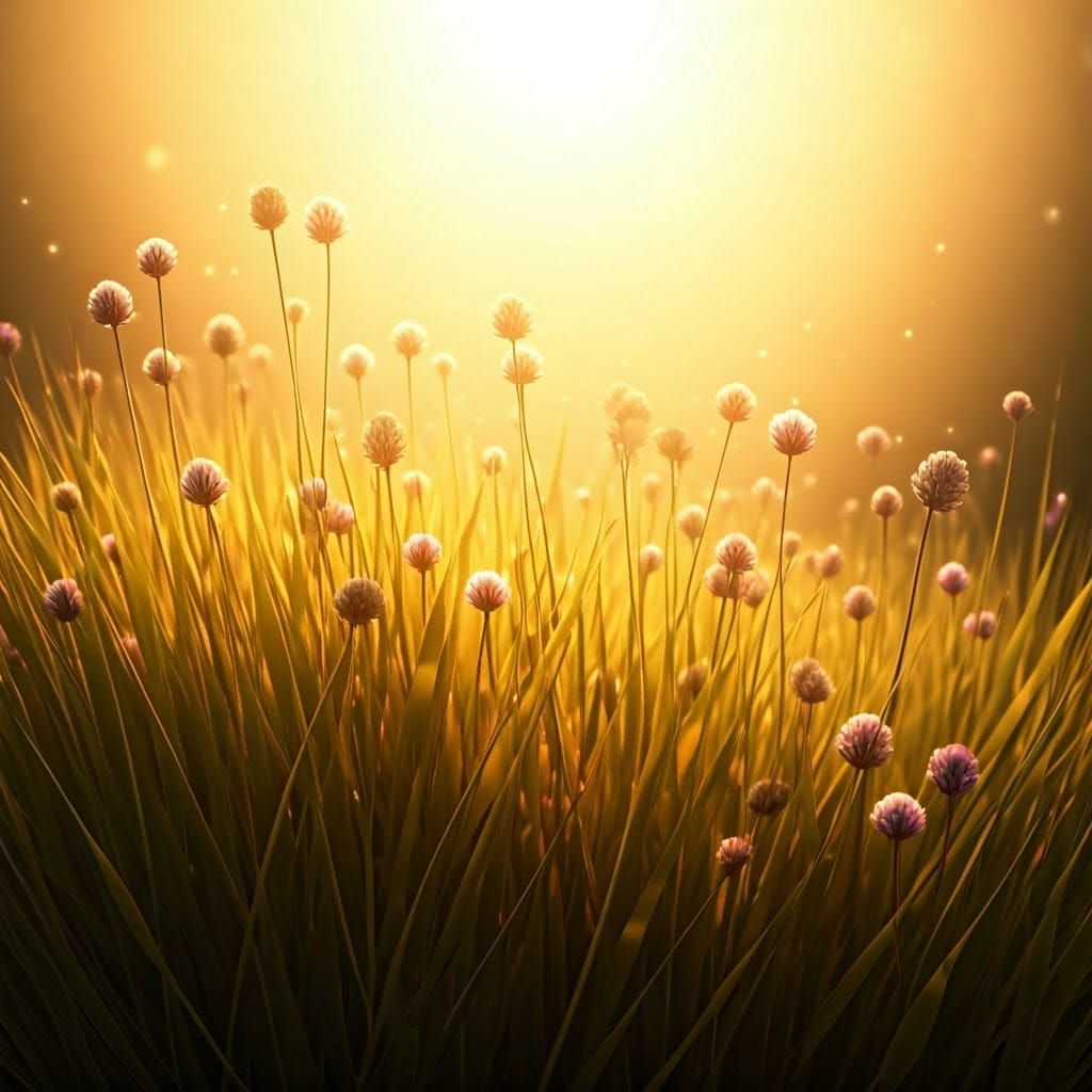 Mystical Meadow in Ethereal Light