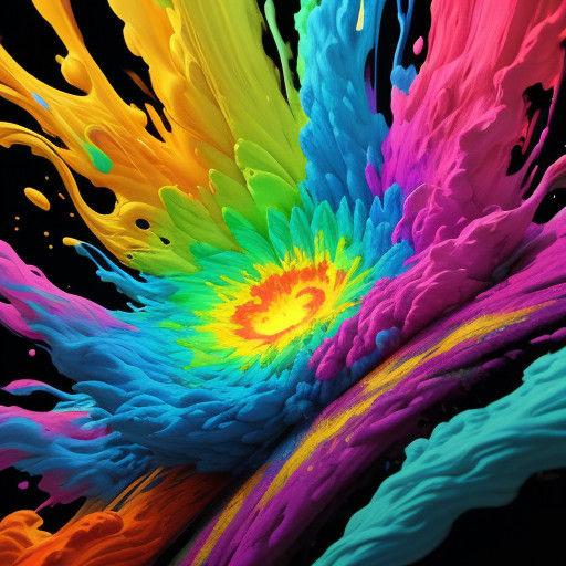 Vibrant Street Art with Swirling Flames in Cotton Candy