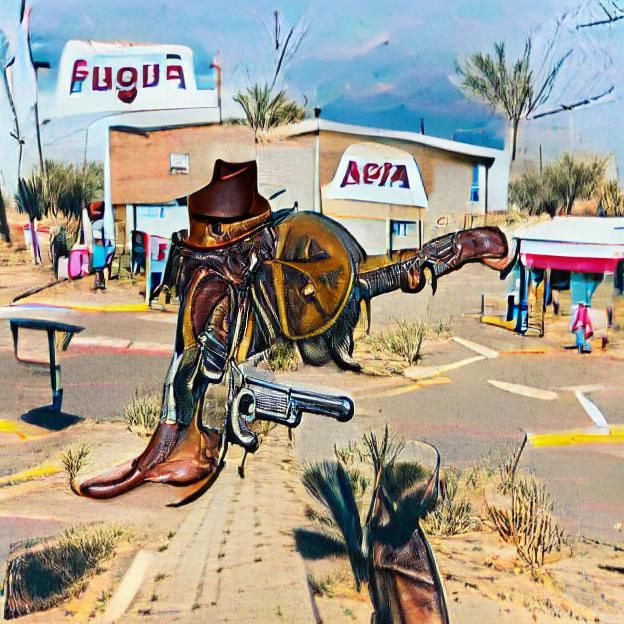 Western Stranger Arrives in Desert Town