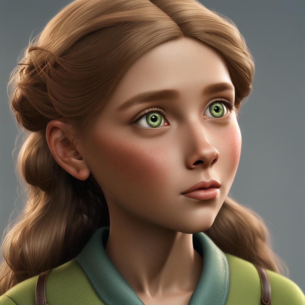 Thumbelina Portrait with Detailed Eyes