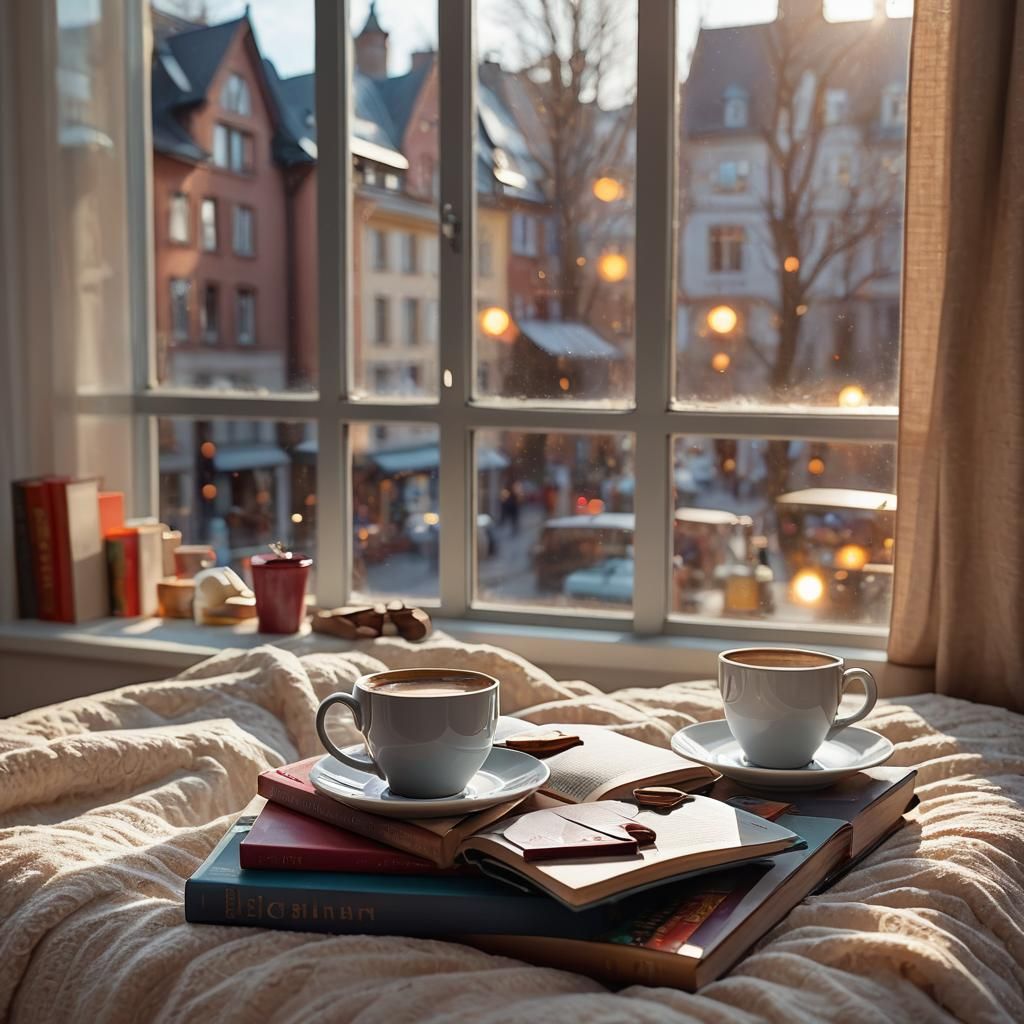 Cozy Books and Coffee: Stylized Interior Photography