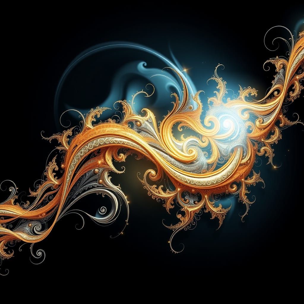 Abstract Cosmic Wave Function in Zentangle Style