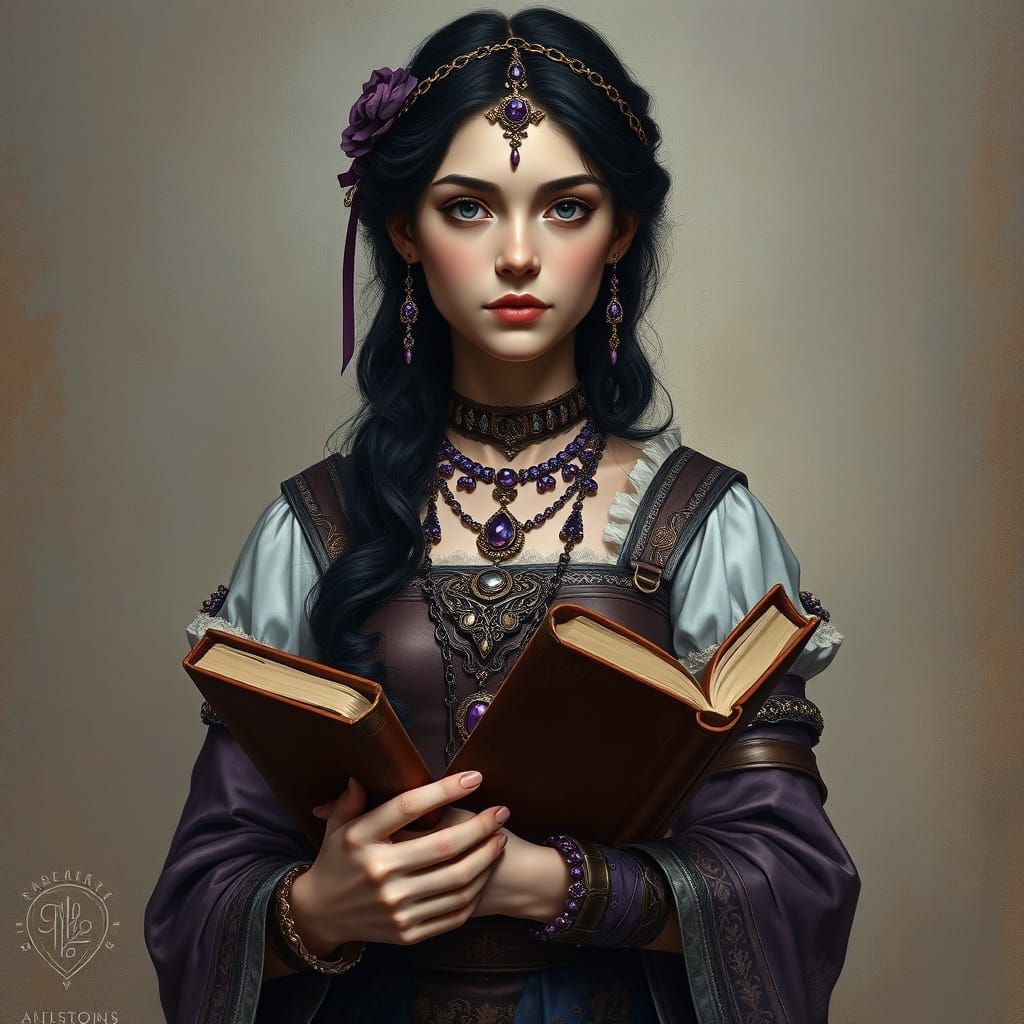 Ethereal Princess in Regal, Medieval Fantasy Attire