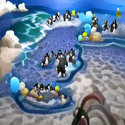 Underwater Penguin Party: An AI Generated Image