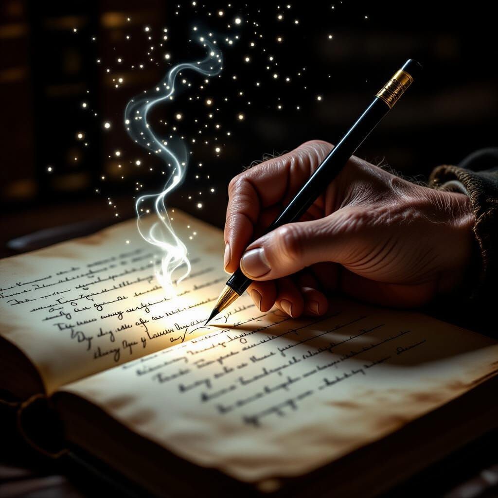 Glowing Words Emerge from Ancient Book