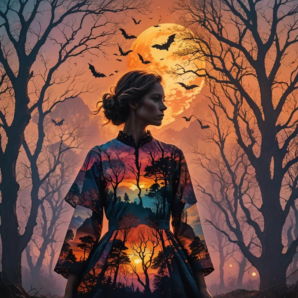 colorful dress like the sunset