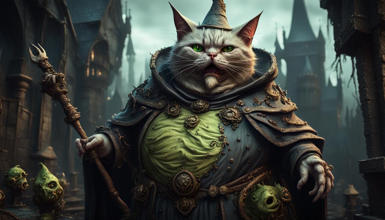 Cat Dark Mage