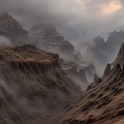 Apocalyptic Battle in a Dark Fantasy Landscape