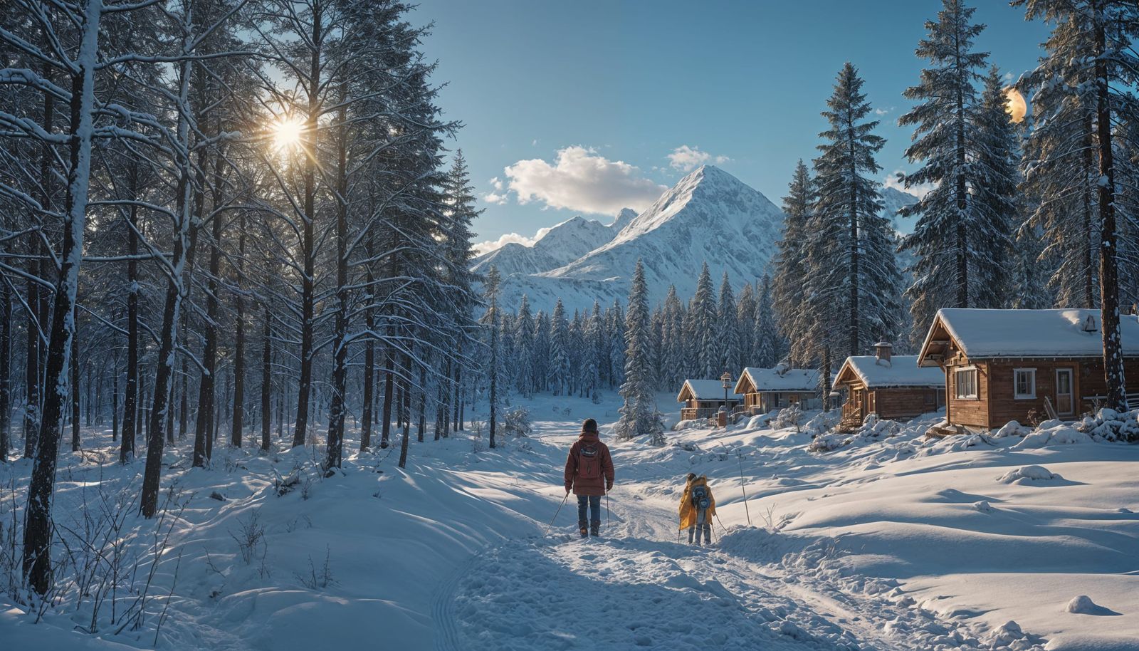Vibrant Winter Scene in Epic Cinematic Style