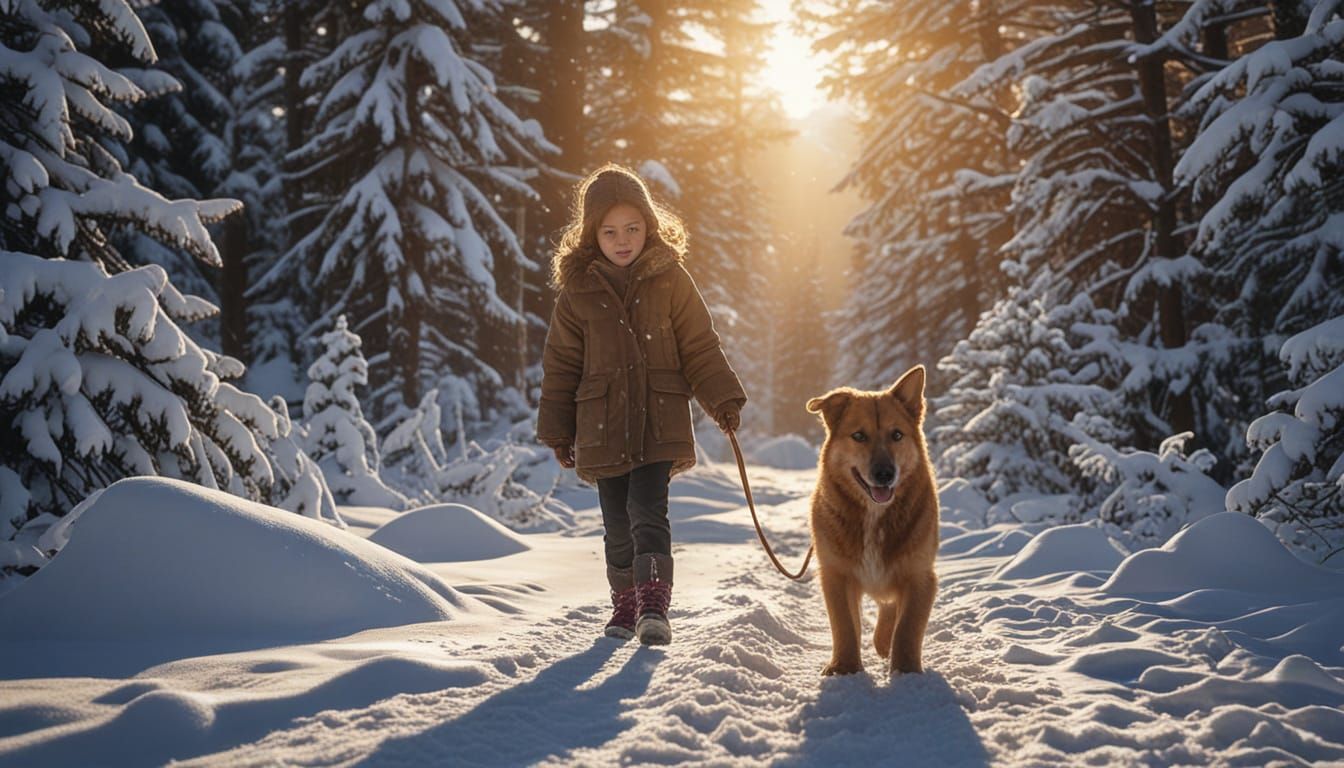 Epic Winter Wonderland Scene in Cinematic Digital Painting