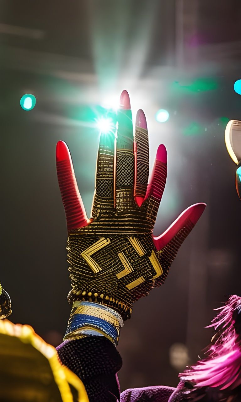 Detailed Hand Gesture in Digital Art Style