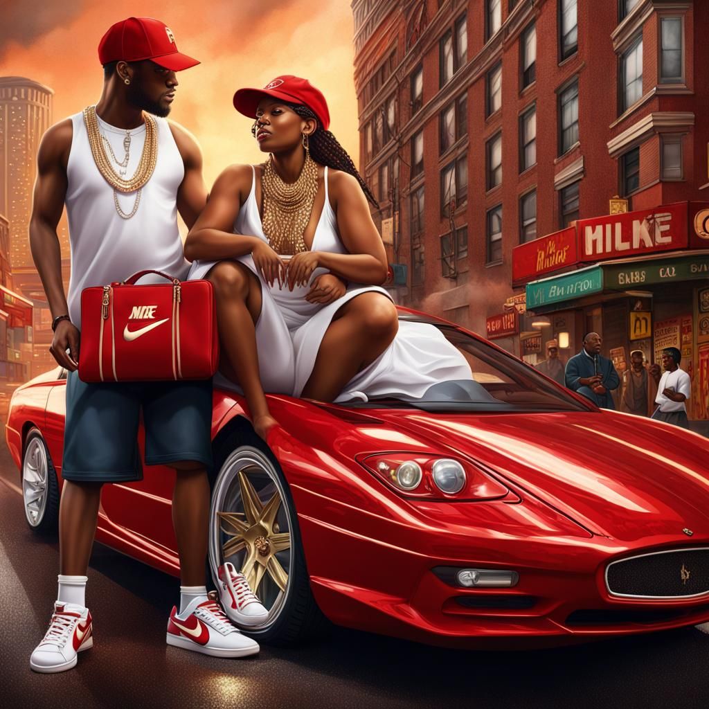 Family Celebrates New Year's in New York, Digital Art