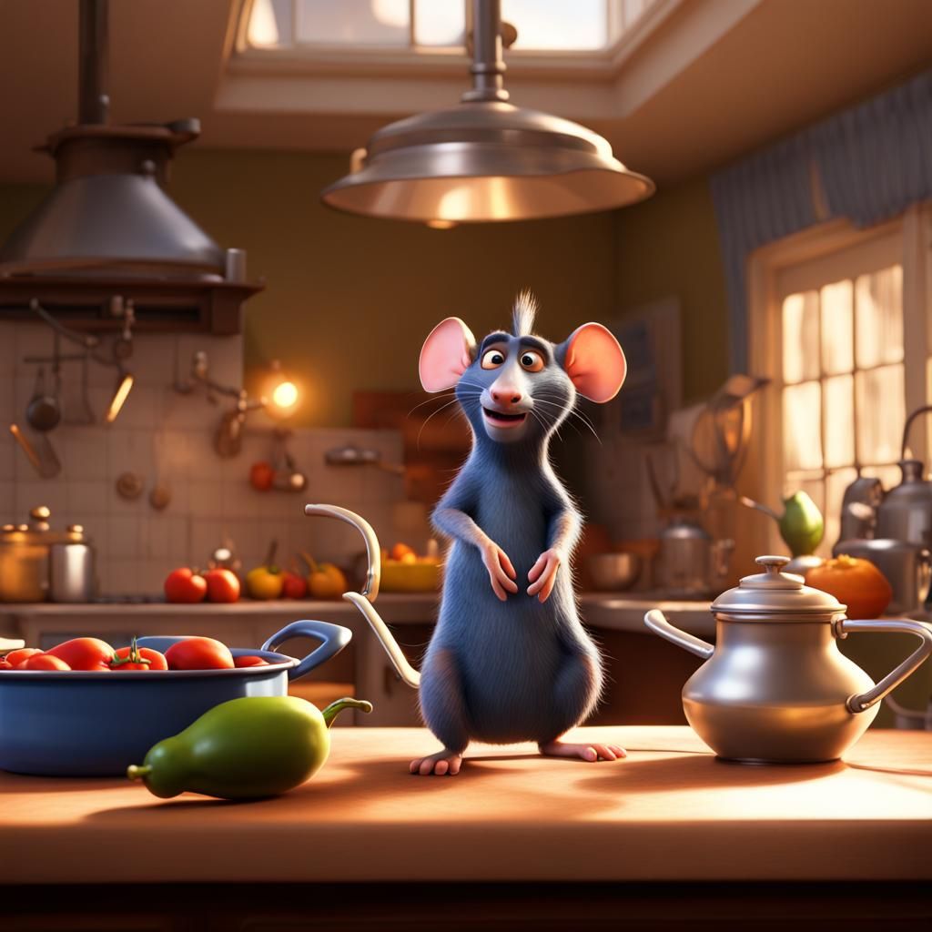 Ratatouille Reimagined as 3D Digital Art
