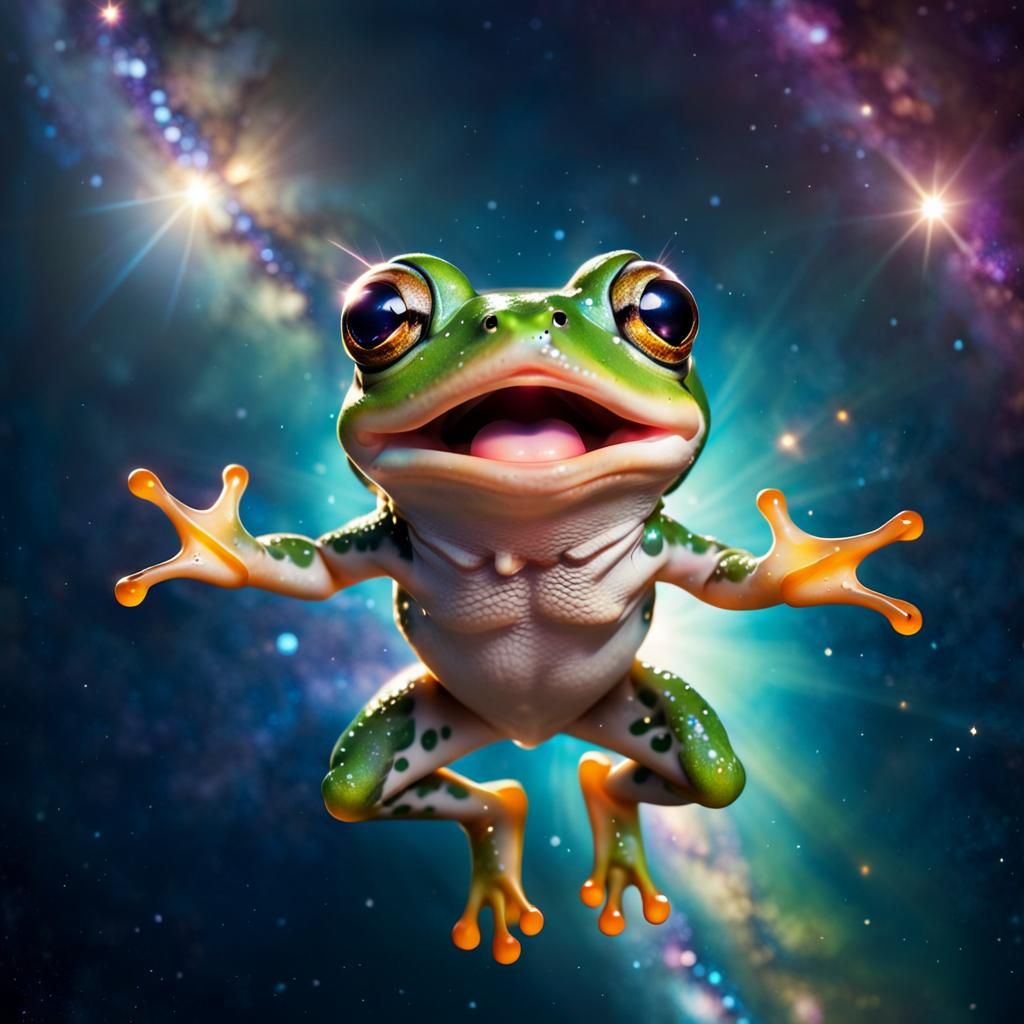 Chibi Frog's Space Adventure in a Galaxy