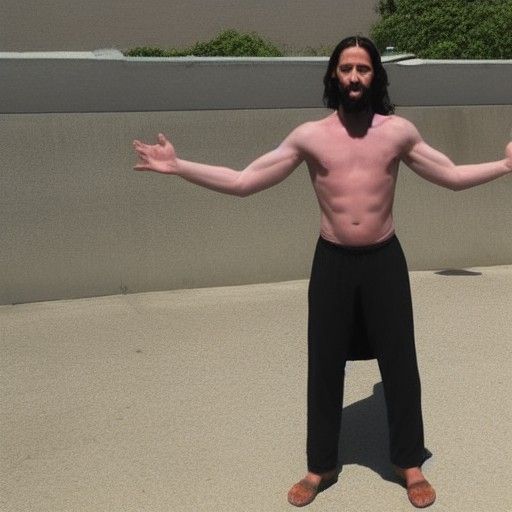 Surreal Multi-Armed Jesus Christ Illustration