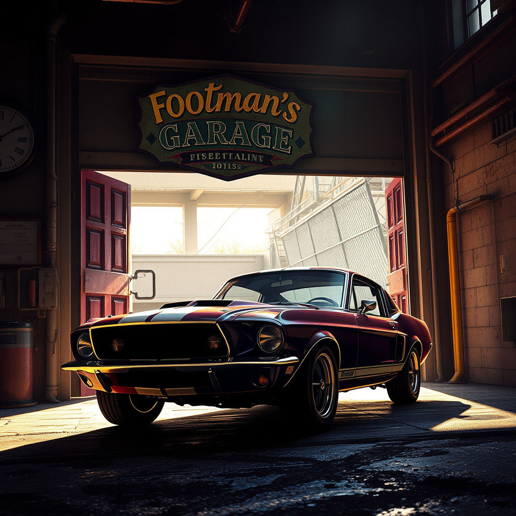 1967 Shelby Mustang Emerges: Dark Fantasy Concept Art