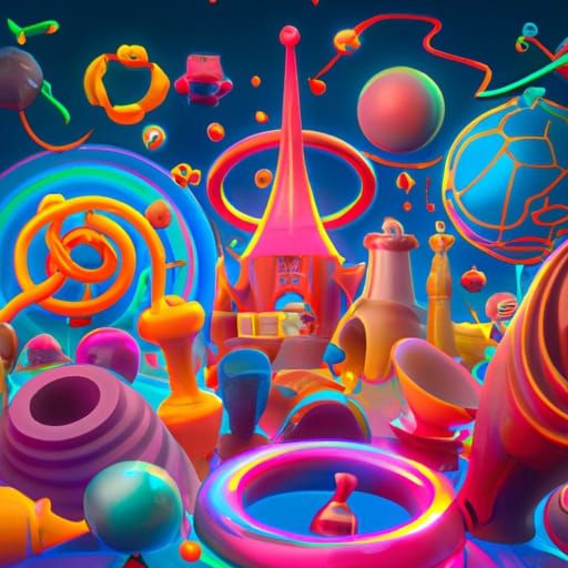 Pixar-Style 3D Render with Radial Gradient Background