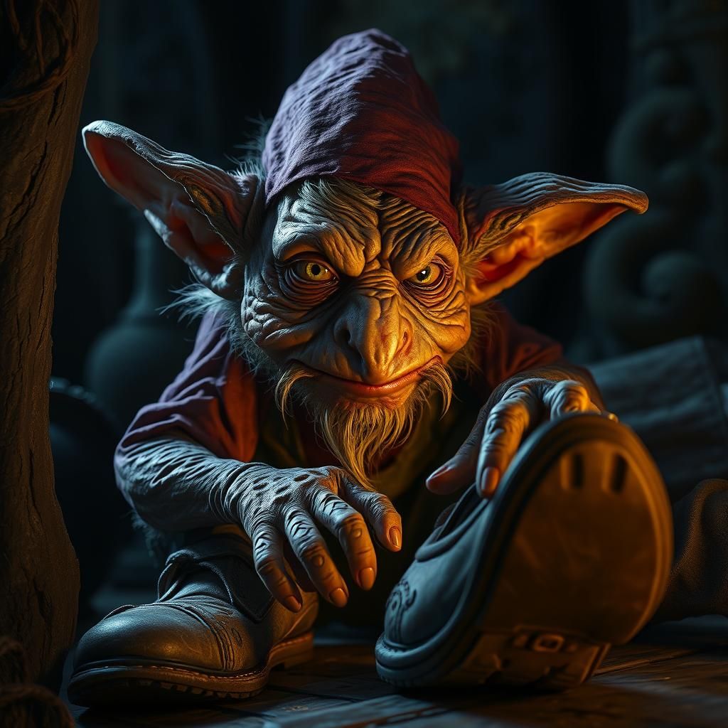 Household Hobgoblin Portrait in Dark Fantasy Style