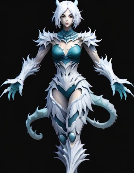 Monster Girl Character Design in Anime Style