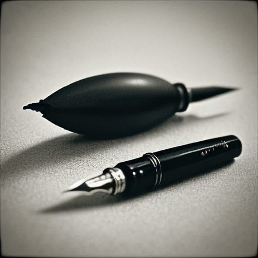 Film Noir Fountain Pen Ink Drop Macro